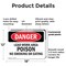 Signmission Lead Work Area Poison No Smoking Or Eating Danger Sign, Plastic, 18in W x 12in L, 2PK OS-2PACK-DS-P-1218-L-1421 - alternate 4